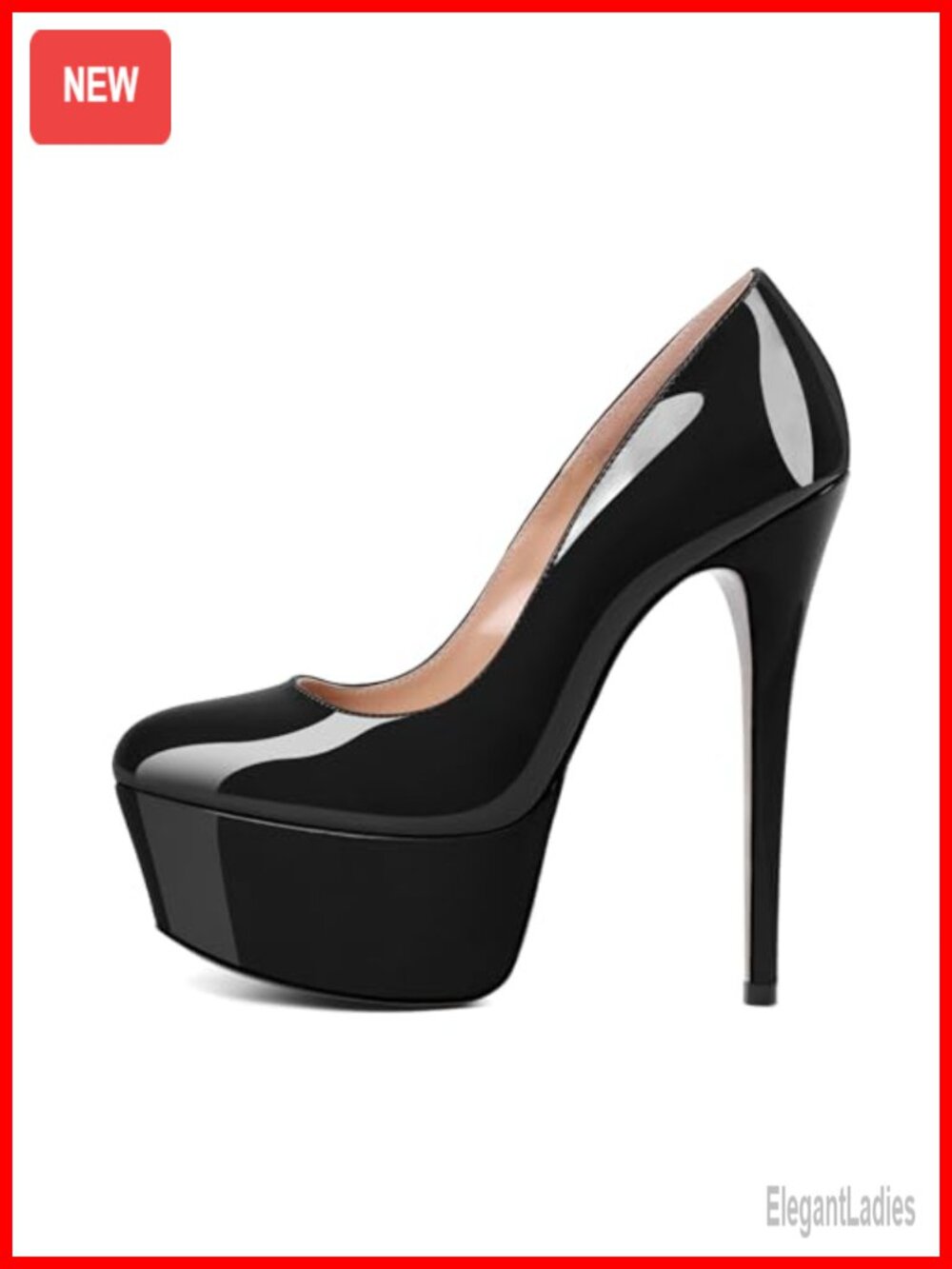 Womens High Heel Platform Pumps Round Toe 6 Inch Stiletto Party Dress Shoes